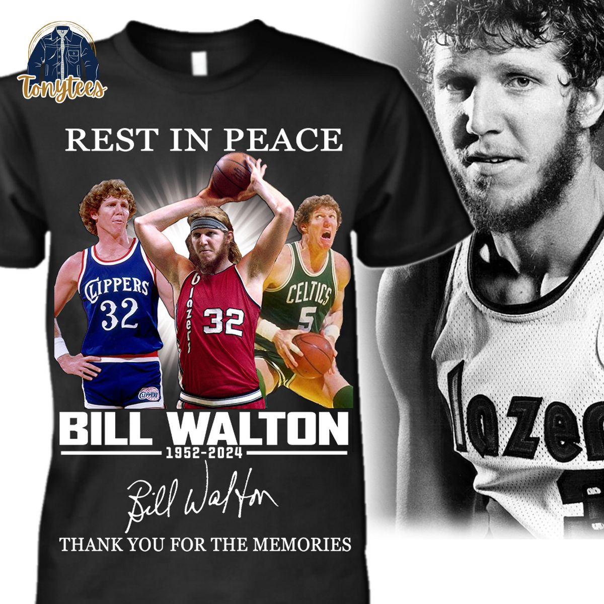 Bill Walton Rest in peace thank you for the memories shirt