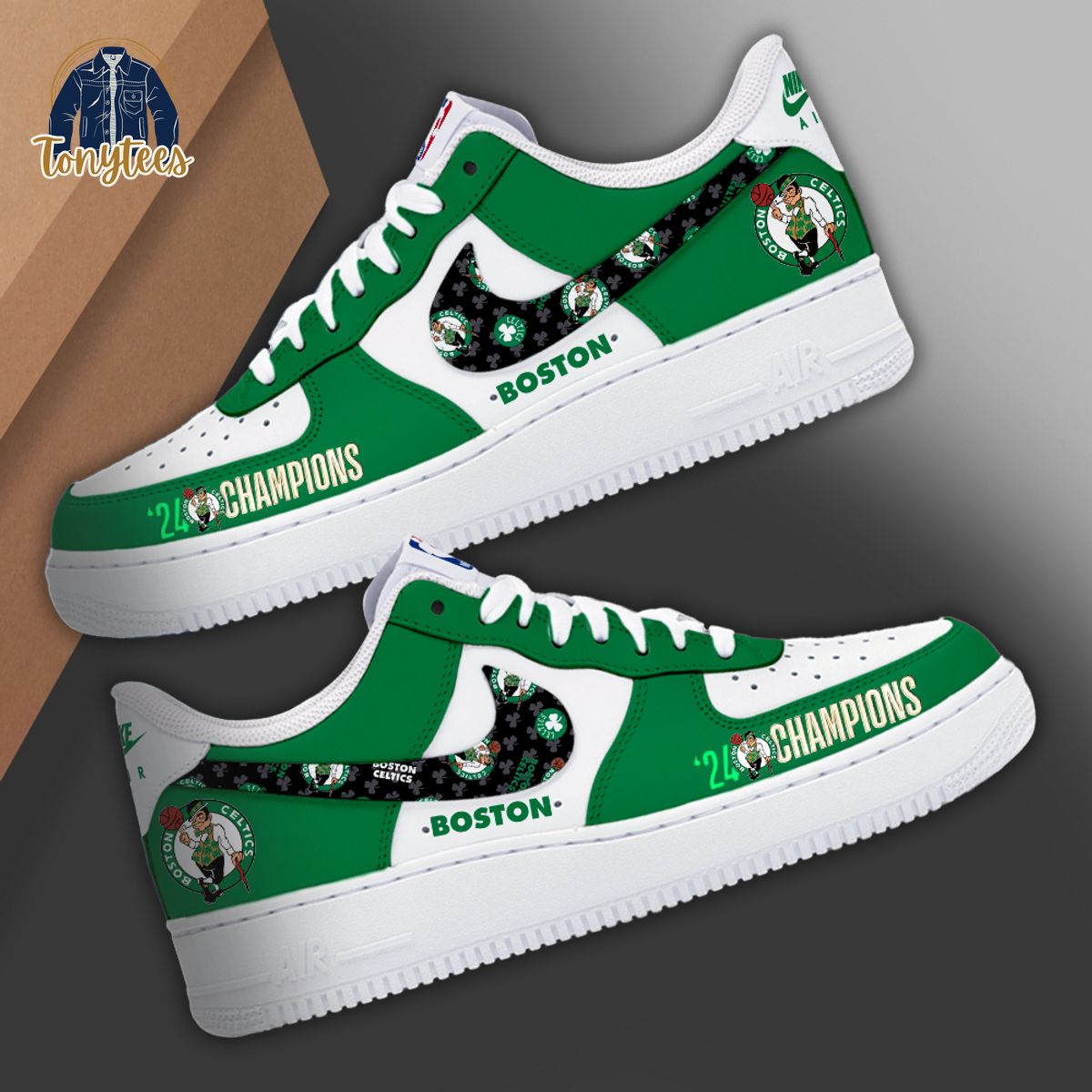 Boston Celtics 2024 world champions air force 1 sneaker