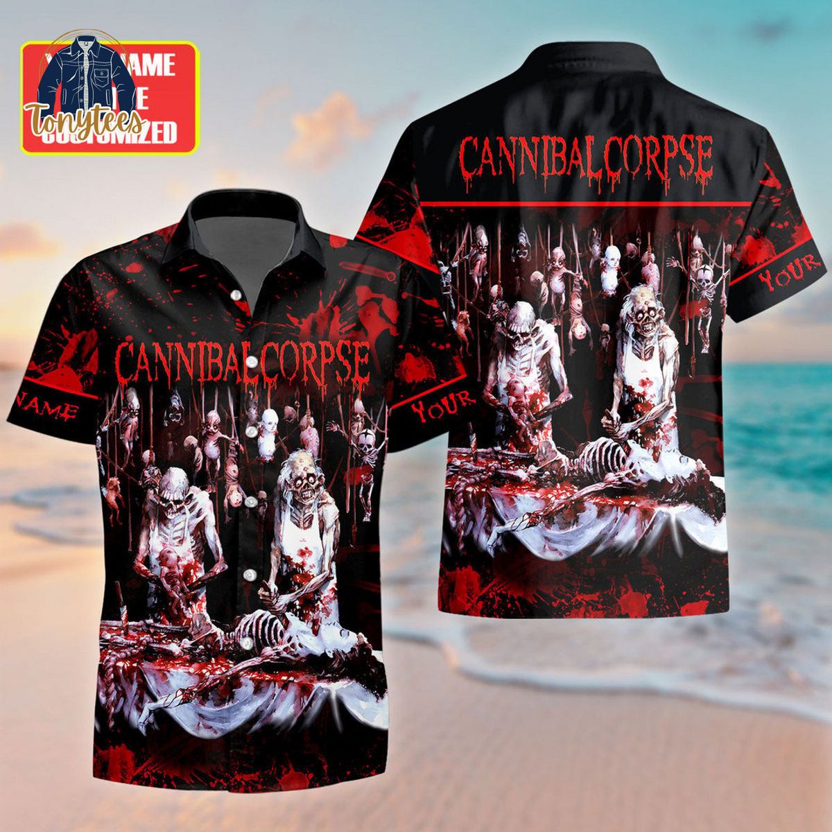 Cannibal Corpse Butchered at Birth Album Custom Name Hawaiian Shirt