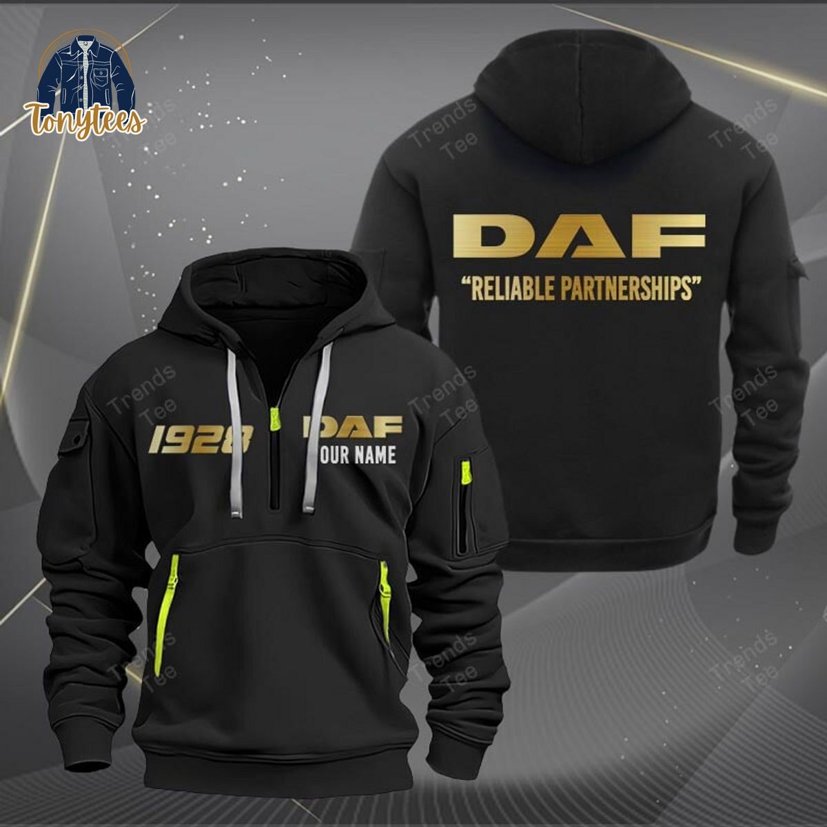 DAF Reliable Partnerships Personalized Heavy Hoodie