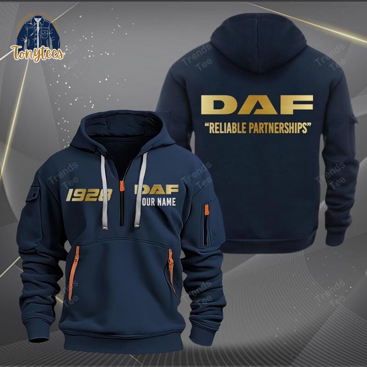 DAF Reliable Partnerships Personalized Heavy Hoodie