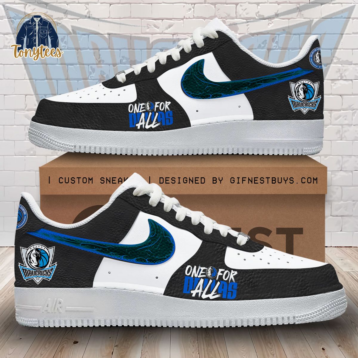 Dallas Mavericks One For All Dallas Air Force 1 Sneaker