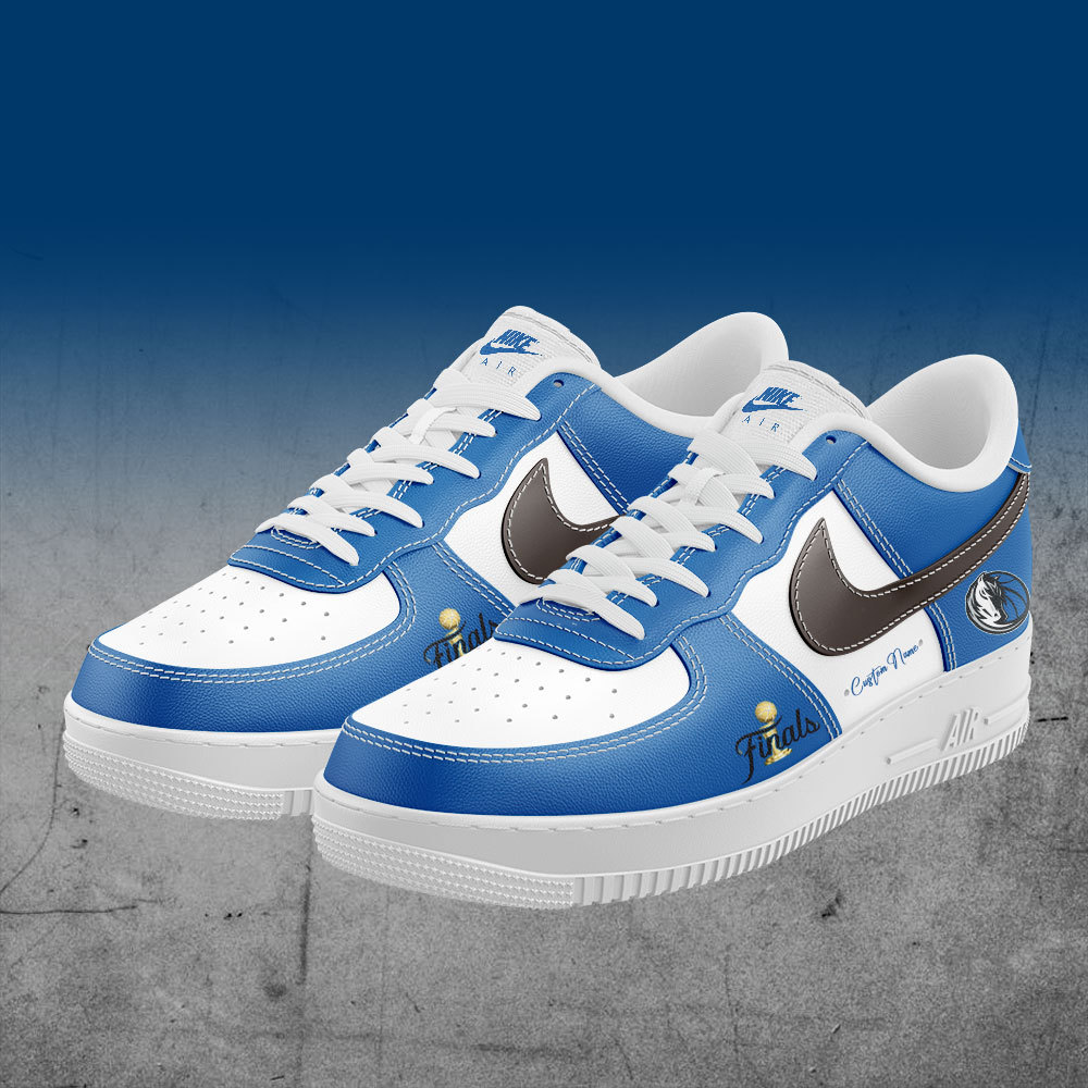 Dallas Mavericks Champion 2024 Custom Name Air Force 1 Sneaker