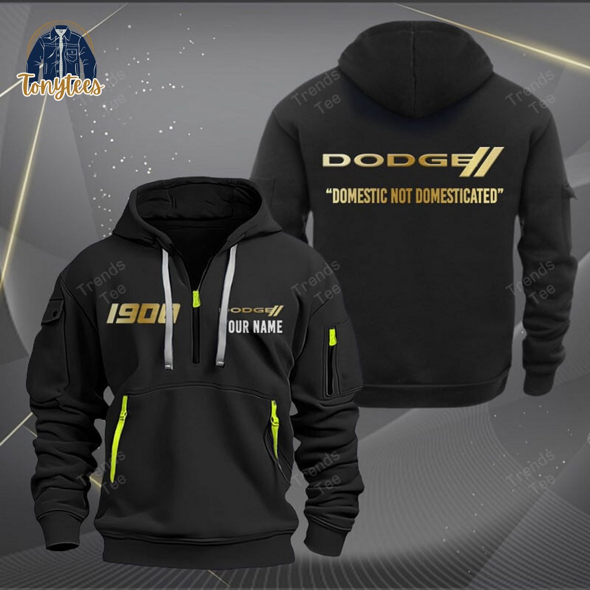 Dodge Domestic Not Domesticated Personalized Heavy Hoodie