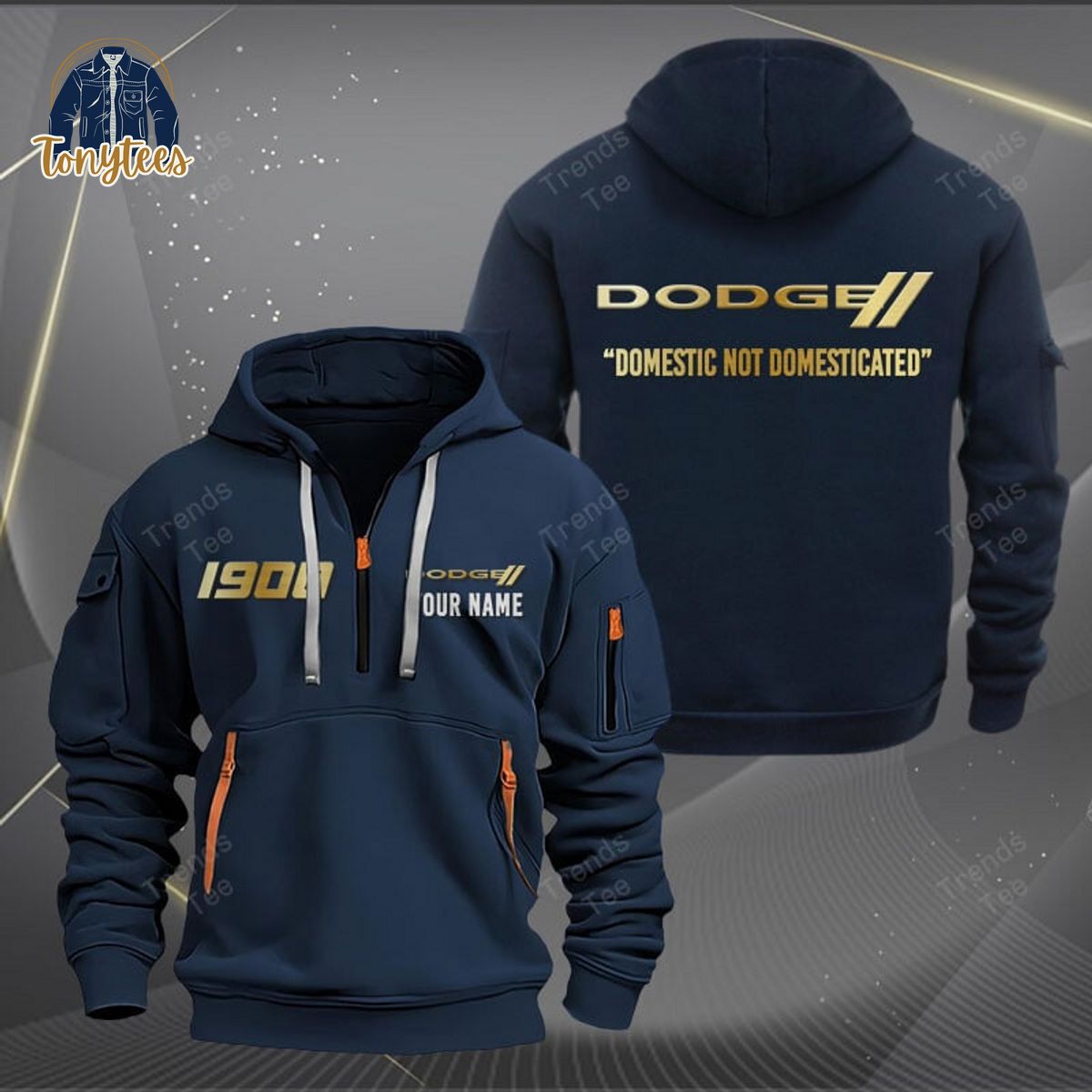 Dodge Domestic Not Domesticated Personalized Heavy Hoodie