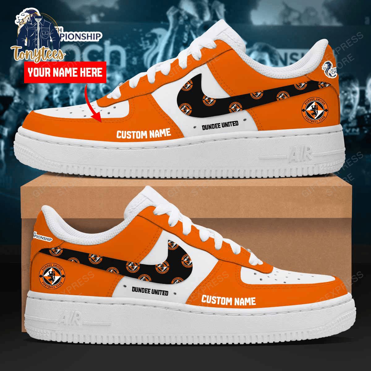 Dundee United Custom Name Air Force 1 Sneaker