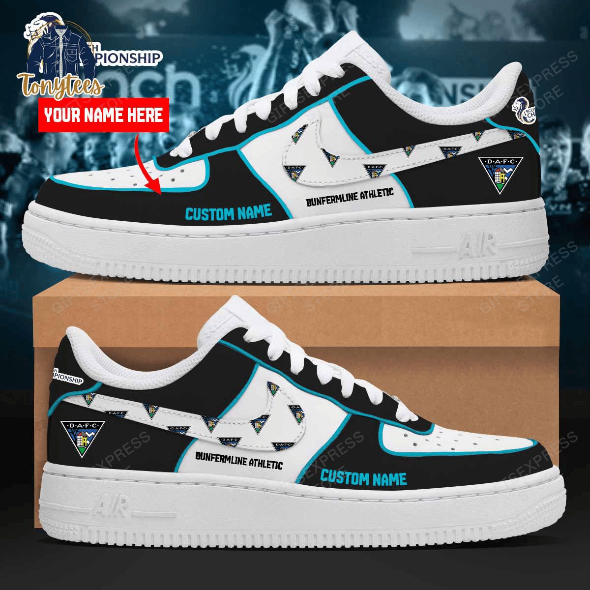 Dunfermline Athletic Custom Name Air Force 1 Sneaker