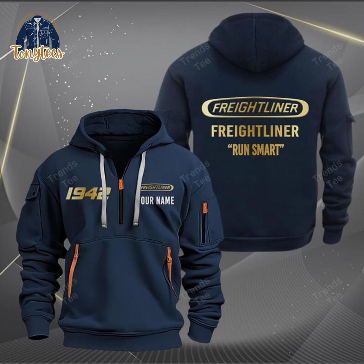 Freightliner Run Smart Personalized Heavy Hoodie