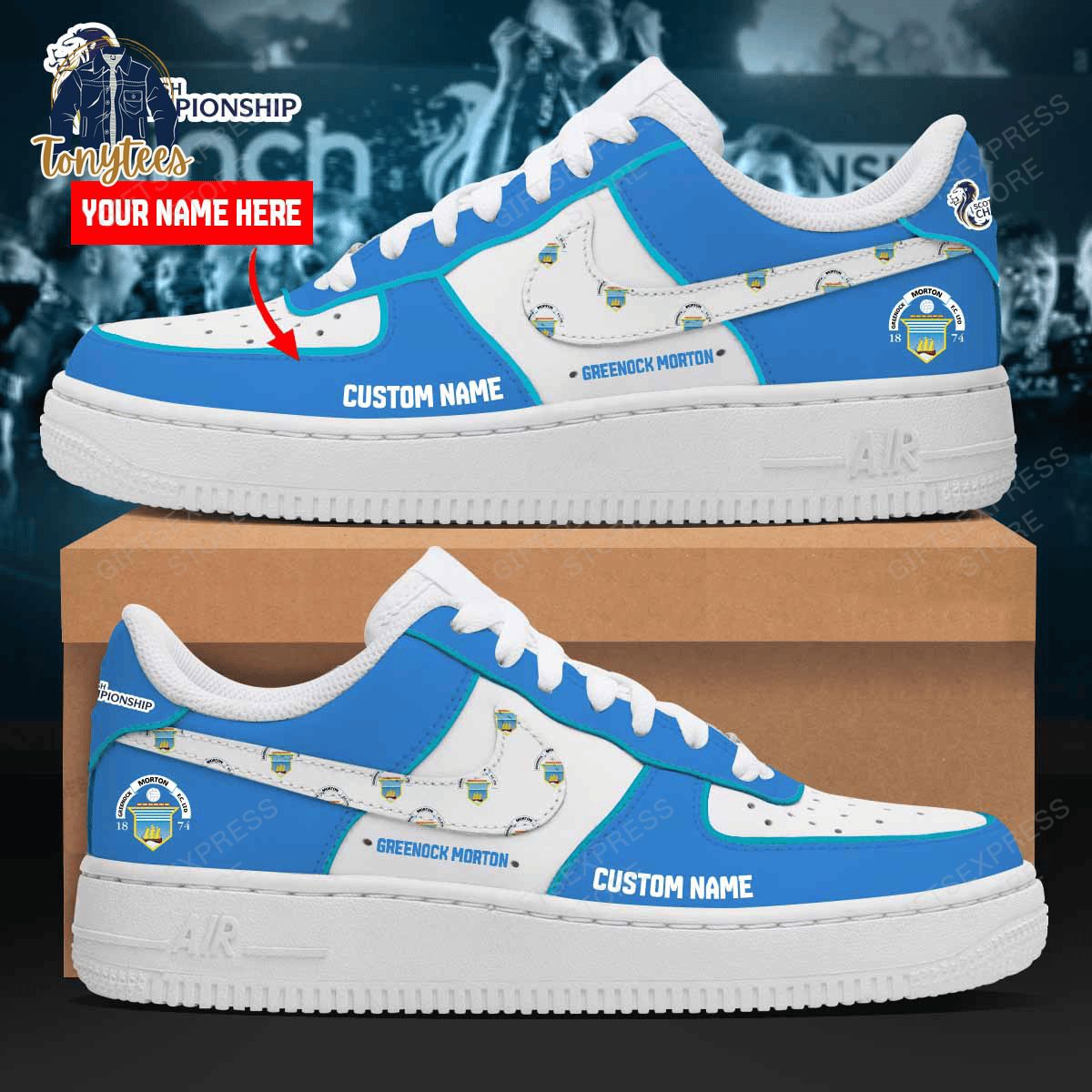 Greenock Morton Custom Name Air Force 1 Sneaker