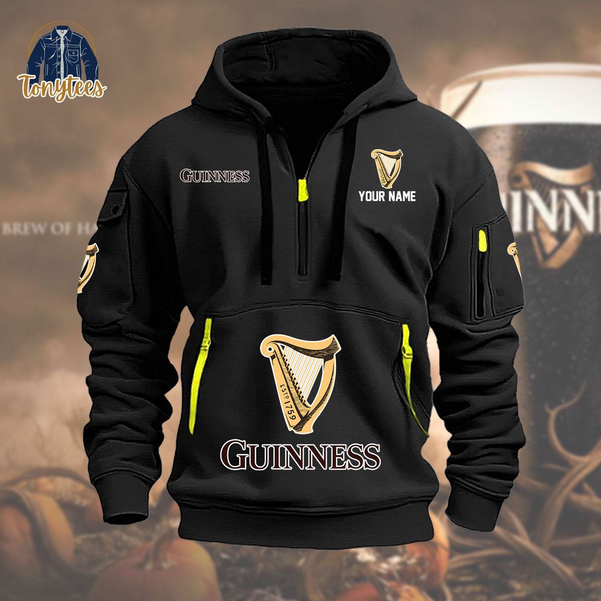 Guinness Custom Name New Heavy Hoodie