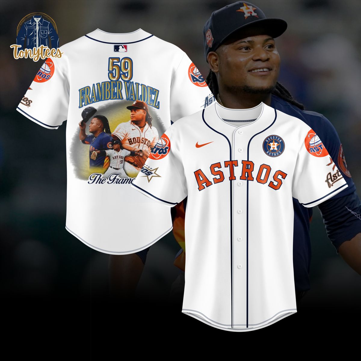 Houston Astros Framber Valdez 59 Baseball Jersey
