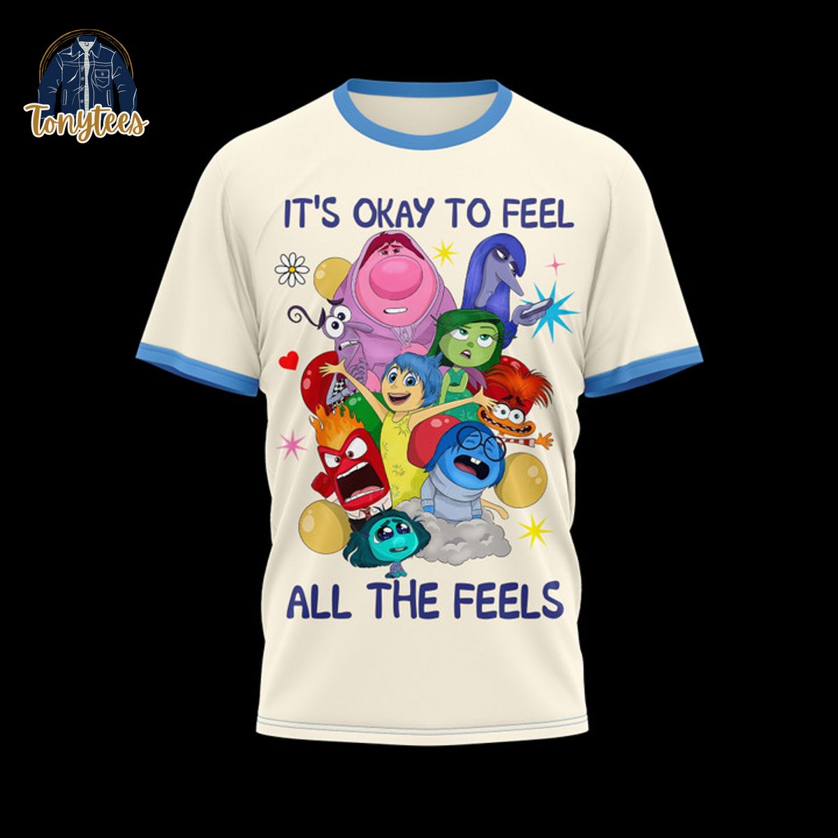 Inside out 2 It’s okay to feel all the feels 3d shirt