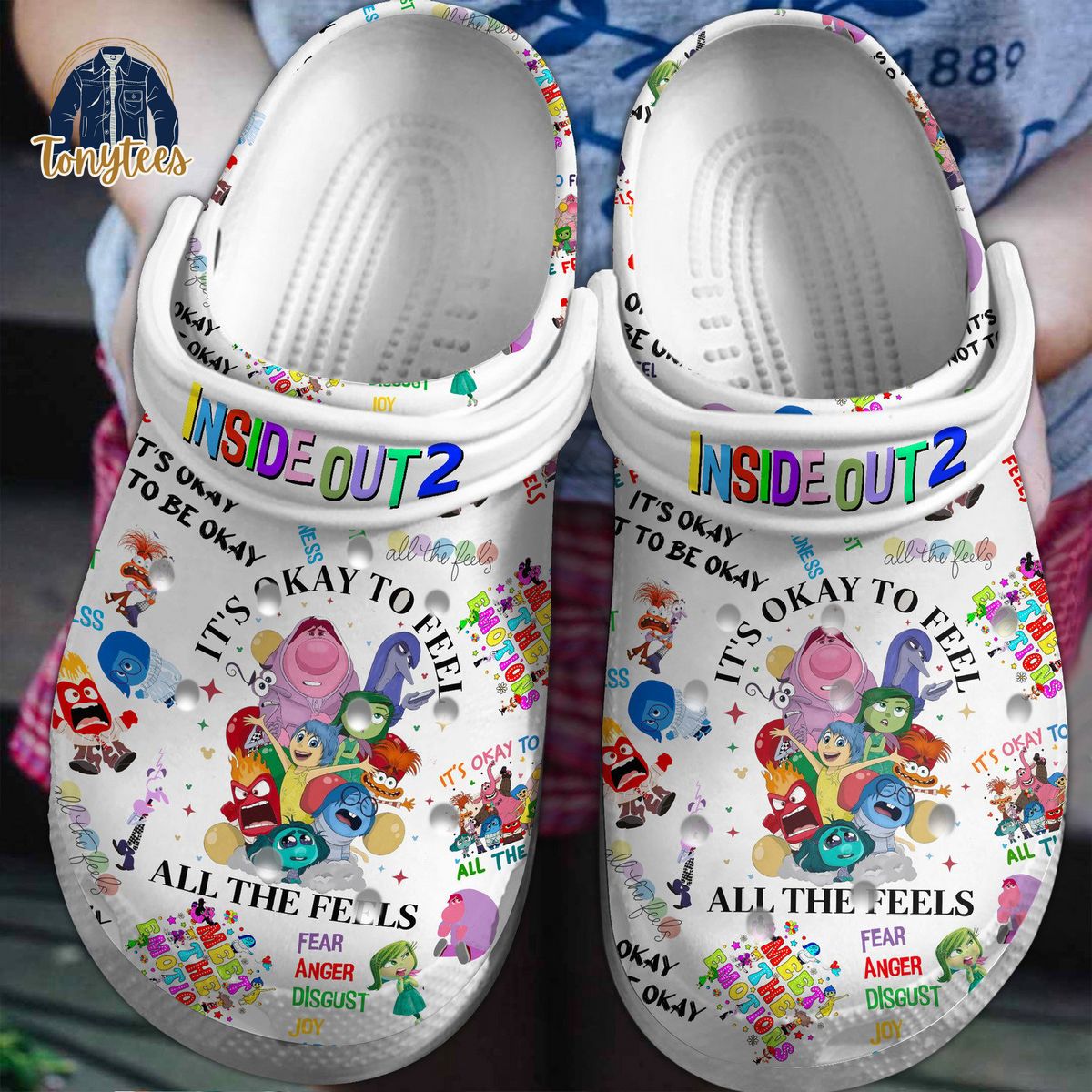 Inside Out 2 it’s okay to feel all the feels crocs clogs