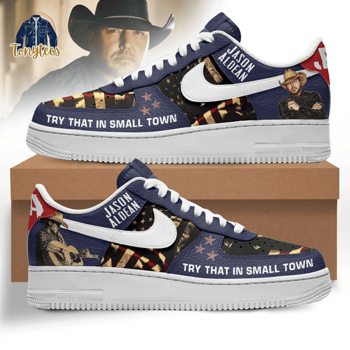 Jason Aldean try that in small town air force 1 sneaker