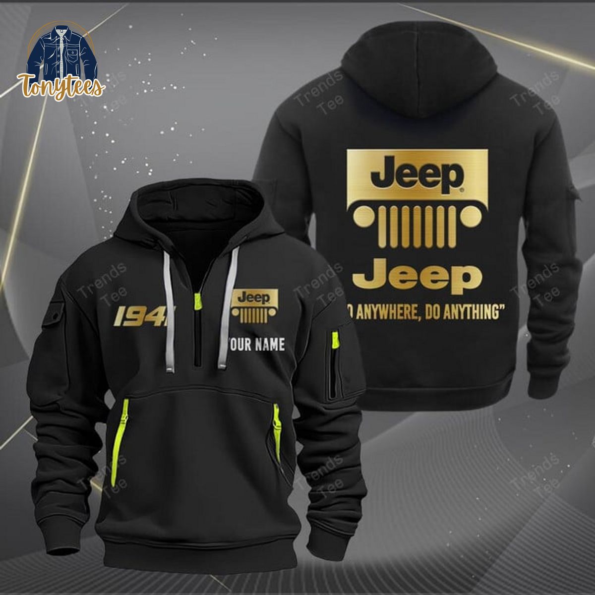 Jeep Go Any Where Do Any Thing Personalized Heavy Hoodie