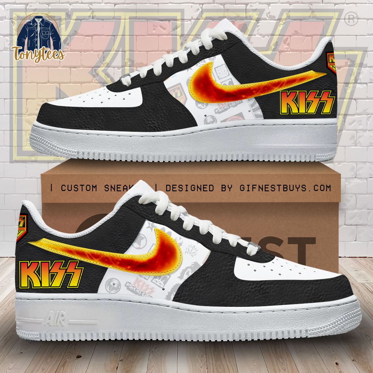 Kiss Band logo Air Force 1 Sneaker