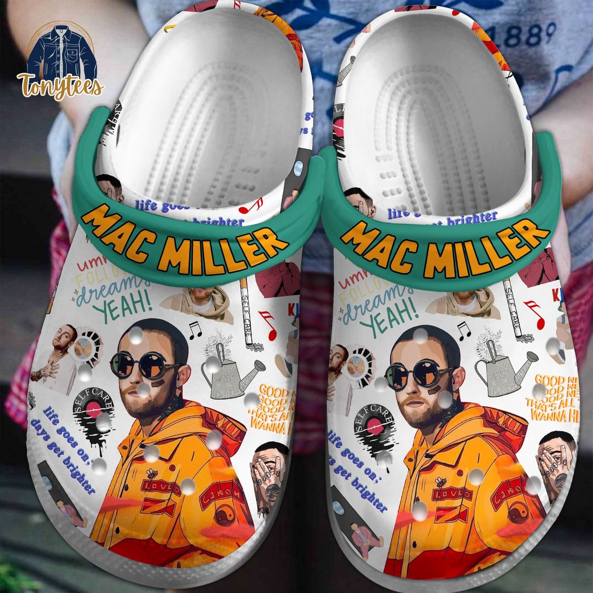 Mac Miller good news crocs clogs