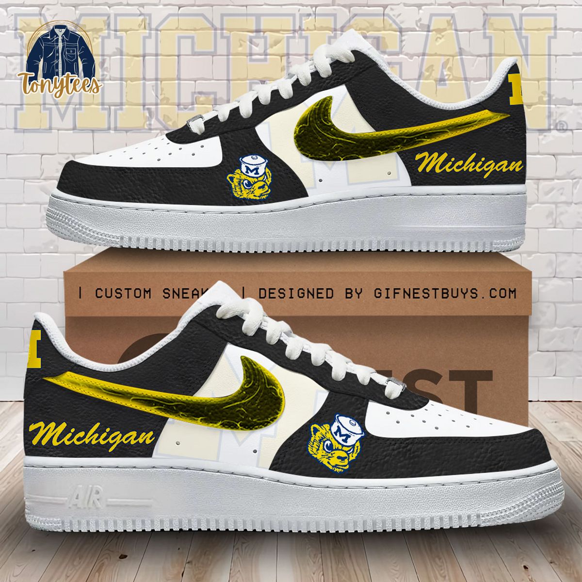 Michigan Wolverines Football Air Force 1 Sneaker