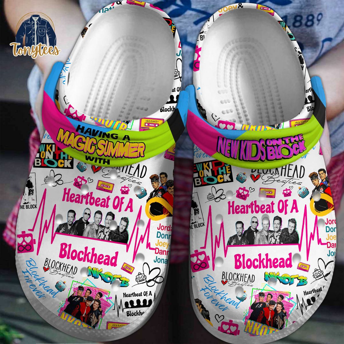 New Kids on the Block having a magic summer crocs clogs