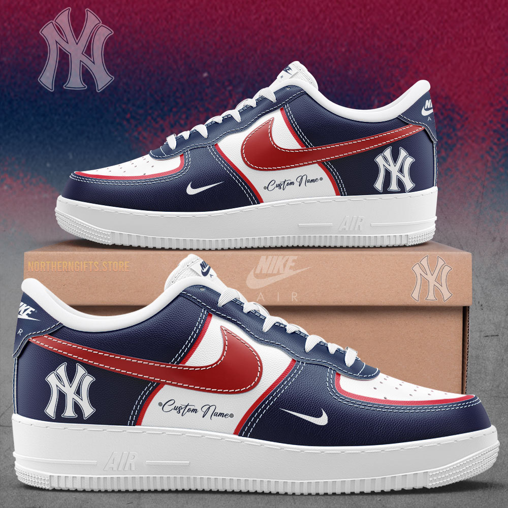 New York Yankees Custom Name Air Force 1 Sneaker