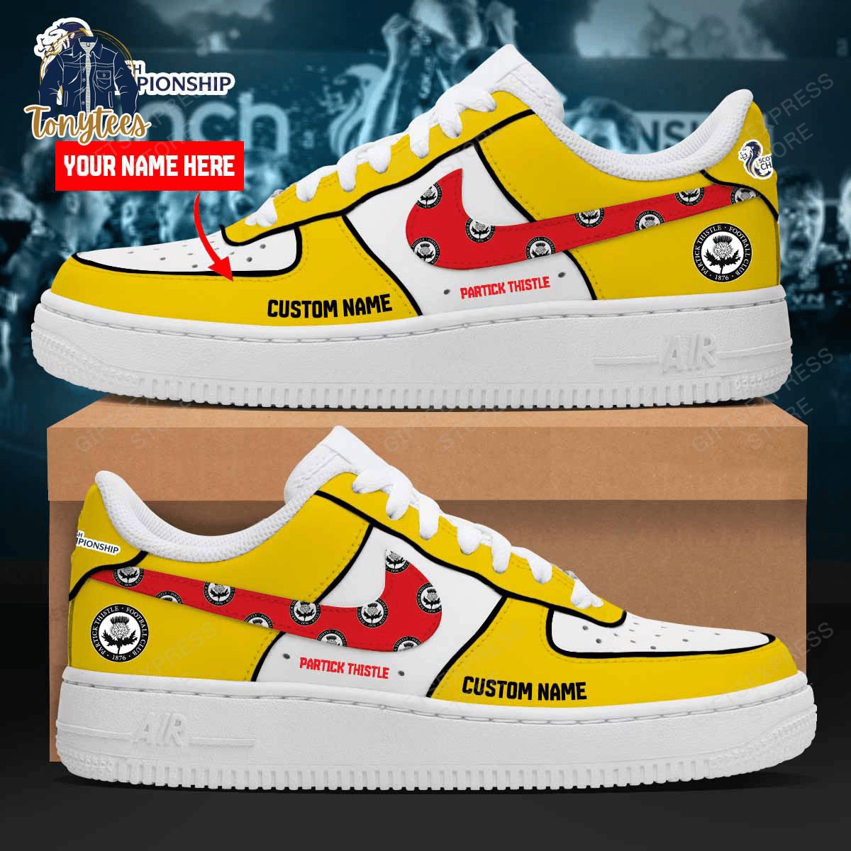 Partick Thistle Custom Name Air Force 1 Sneaker