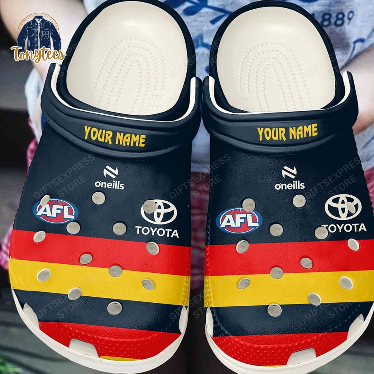 Personalized AFL Adelaide Football Club Crocs Clogs