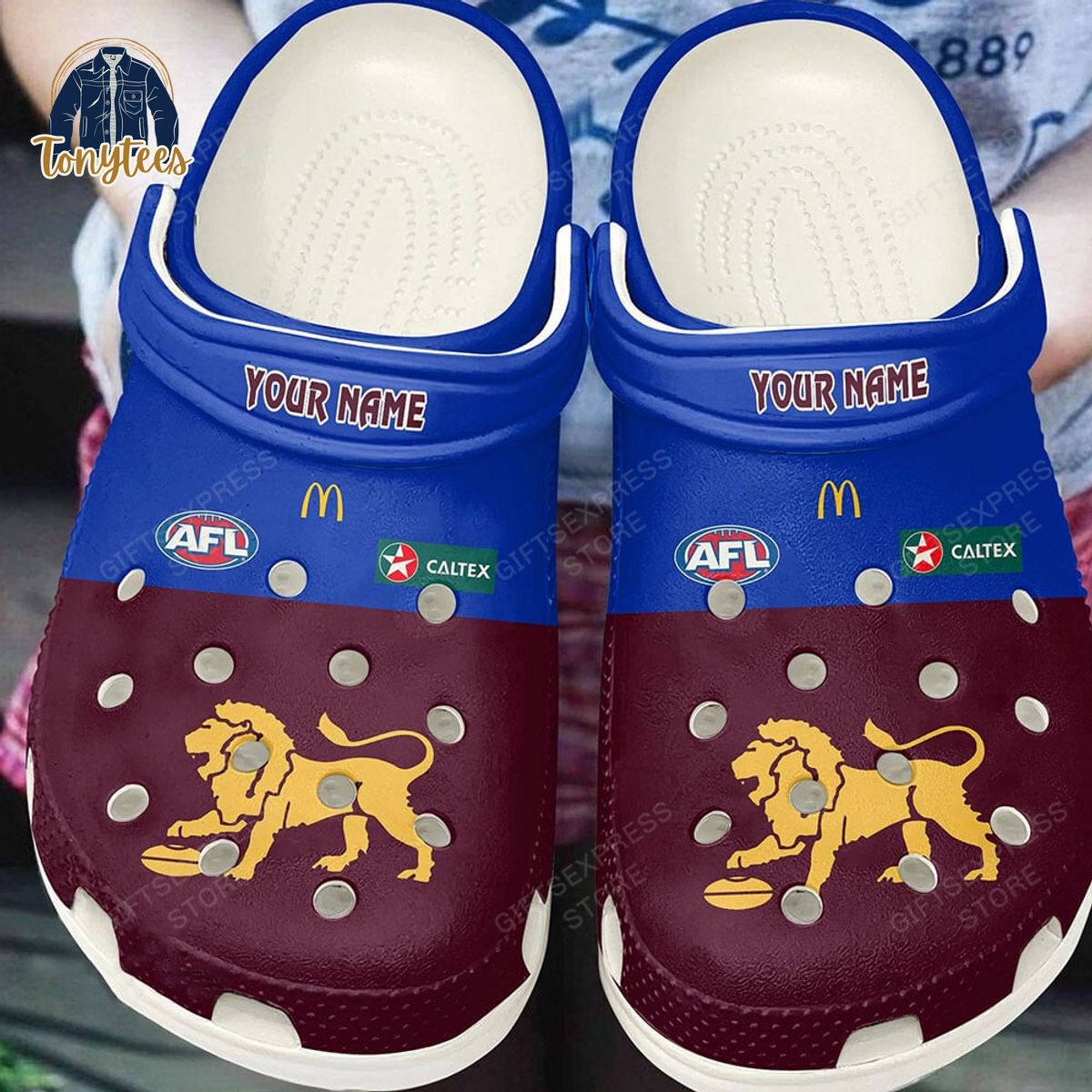 Personalized AFL Brisbane Lions Crocs Clogs