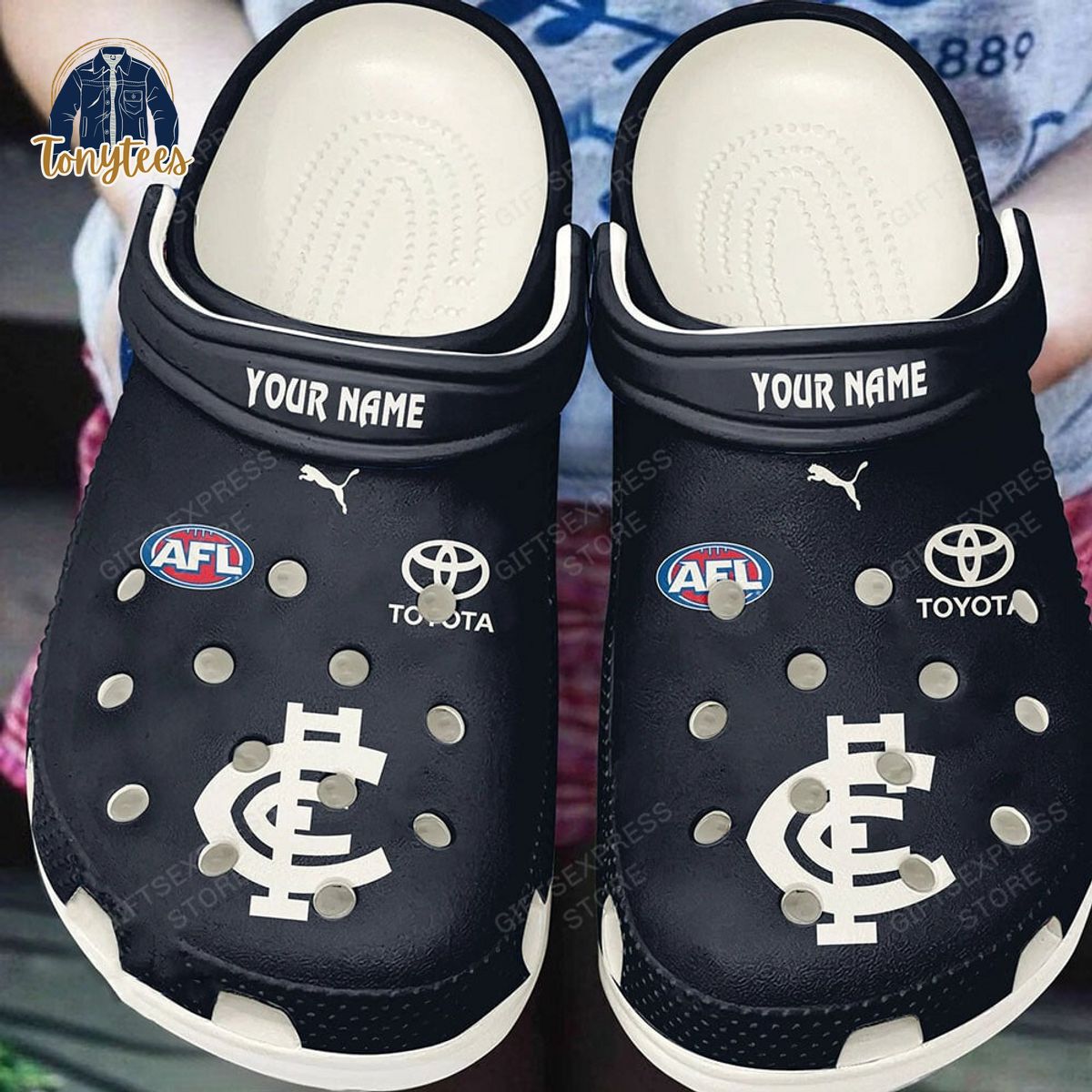 Personalized AFL Carlton Football Club Crocs Clogs