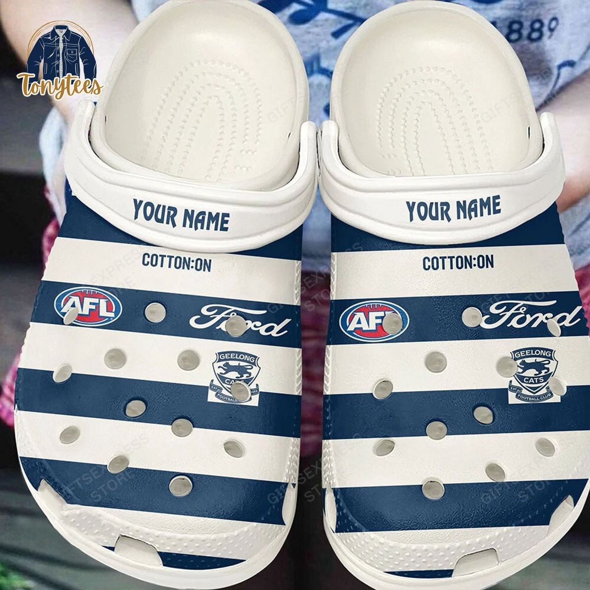 Personalized AFL Geelong Football Club Crocs Clogs