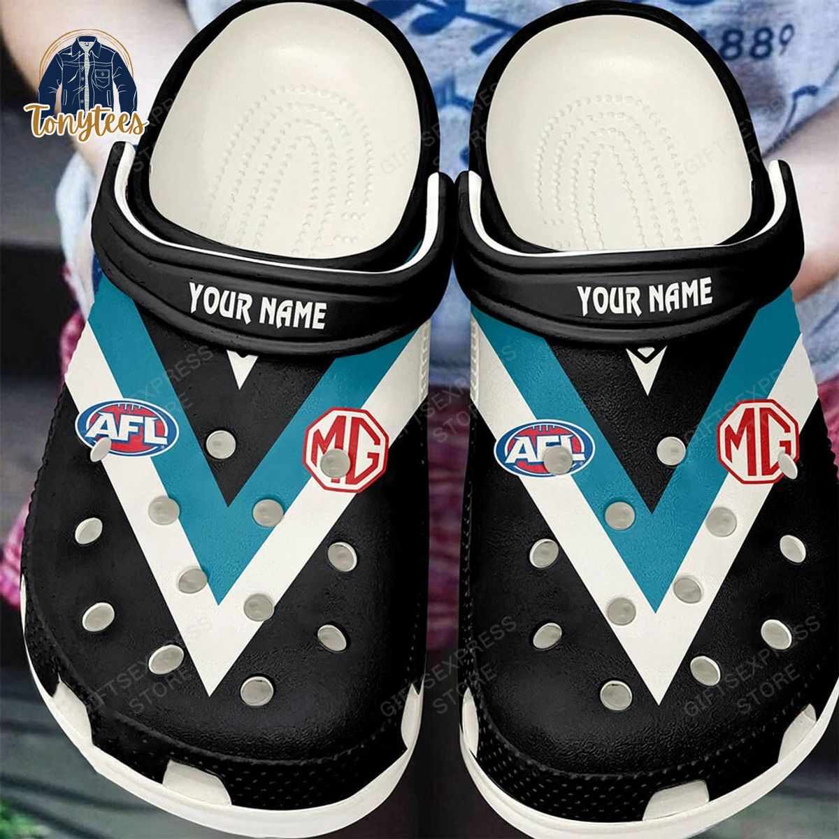 Personalized AFL Port Adelaide Football Club Crocs Clogs