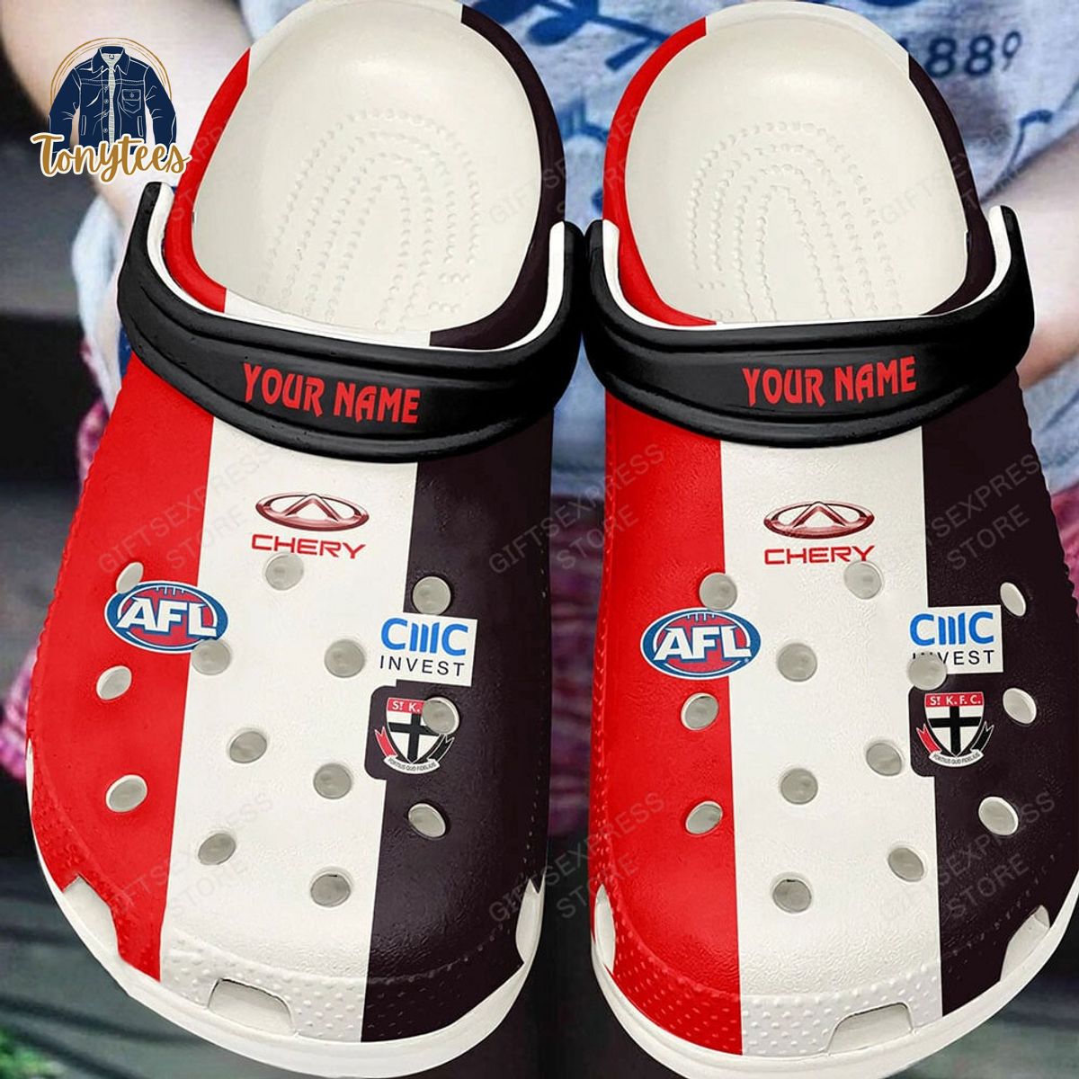 Personalized AFL St Kilda Football Club Crocs Clogs