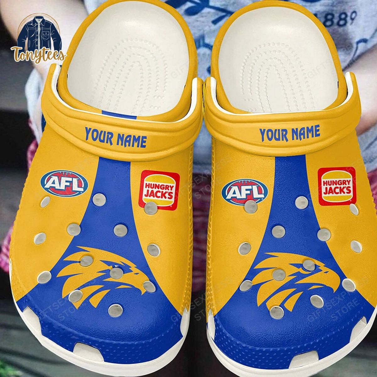 Personalized AFL West Coast Eagles Crocs Clogs