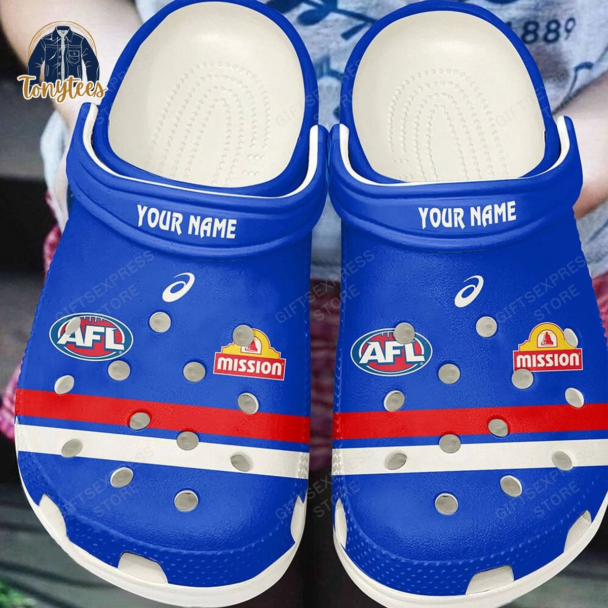 Personalized AFL Western Bulldogs Crocs Clogs