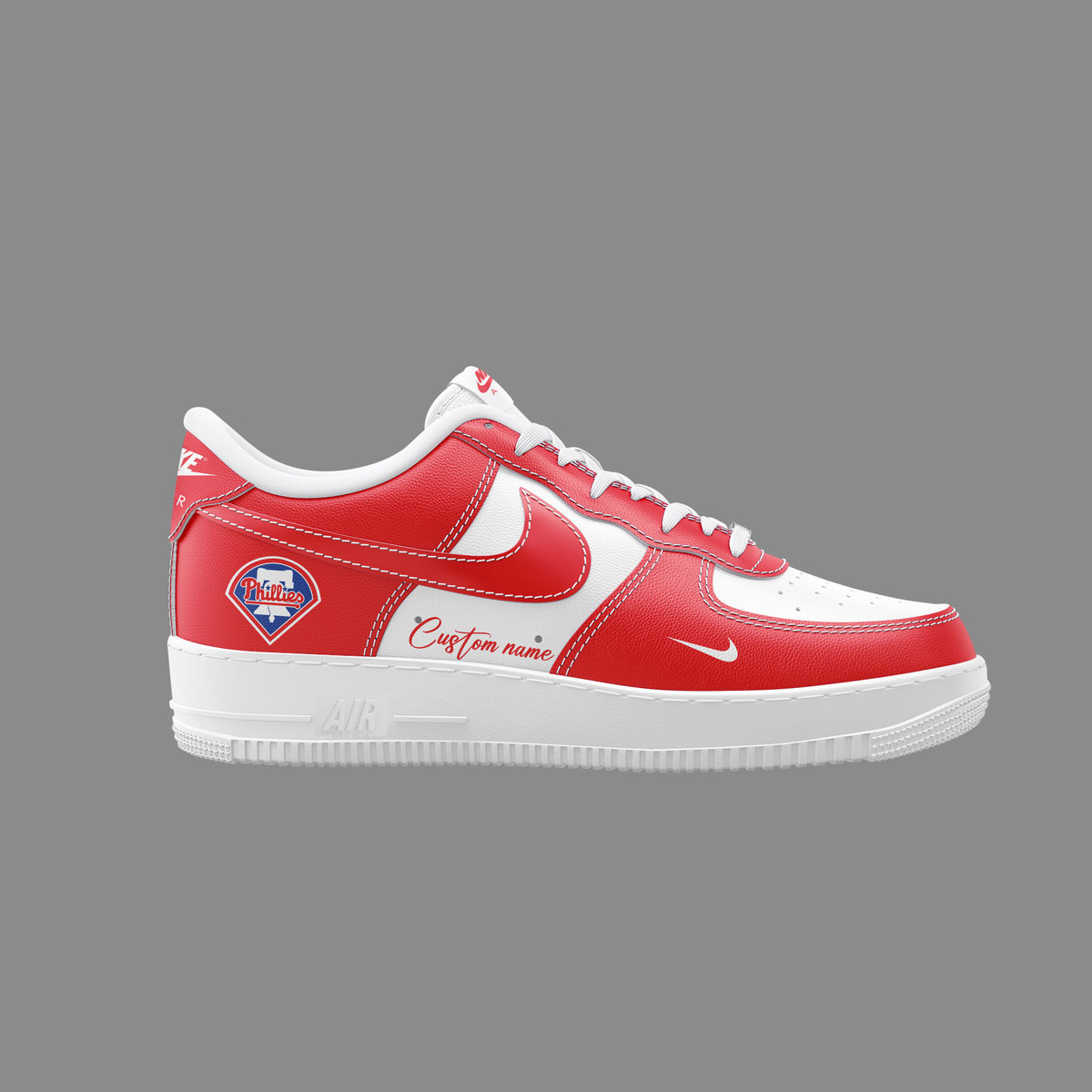 Philadelphia Phillies Custom Name Air Force 1 Sneaker