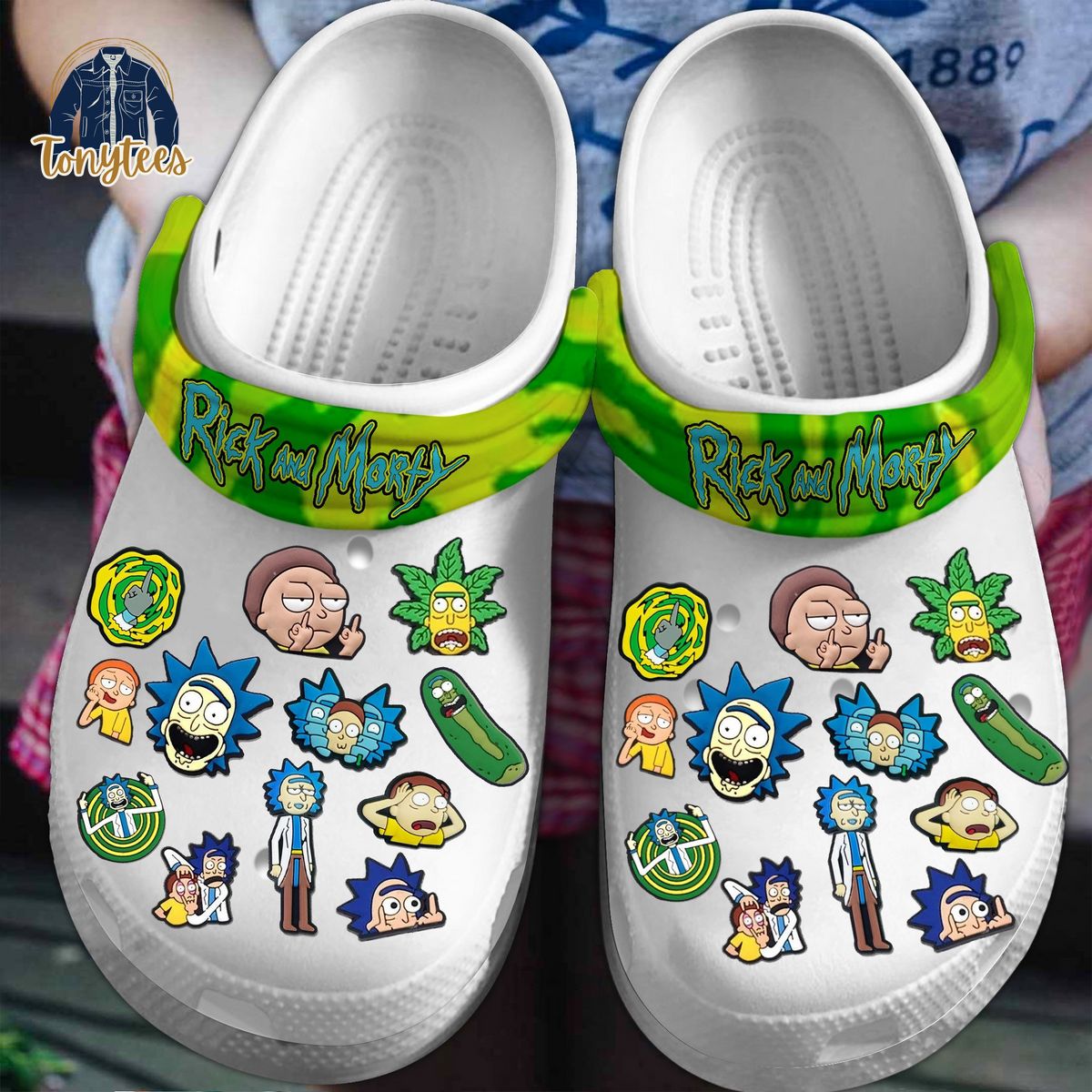 Rick and Morty stickers crocs clogs