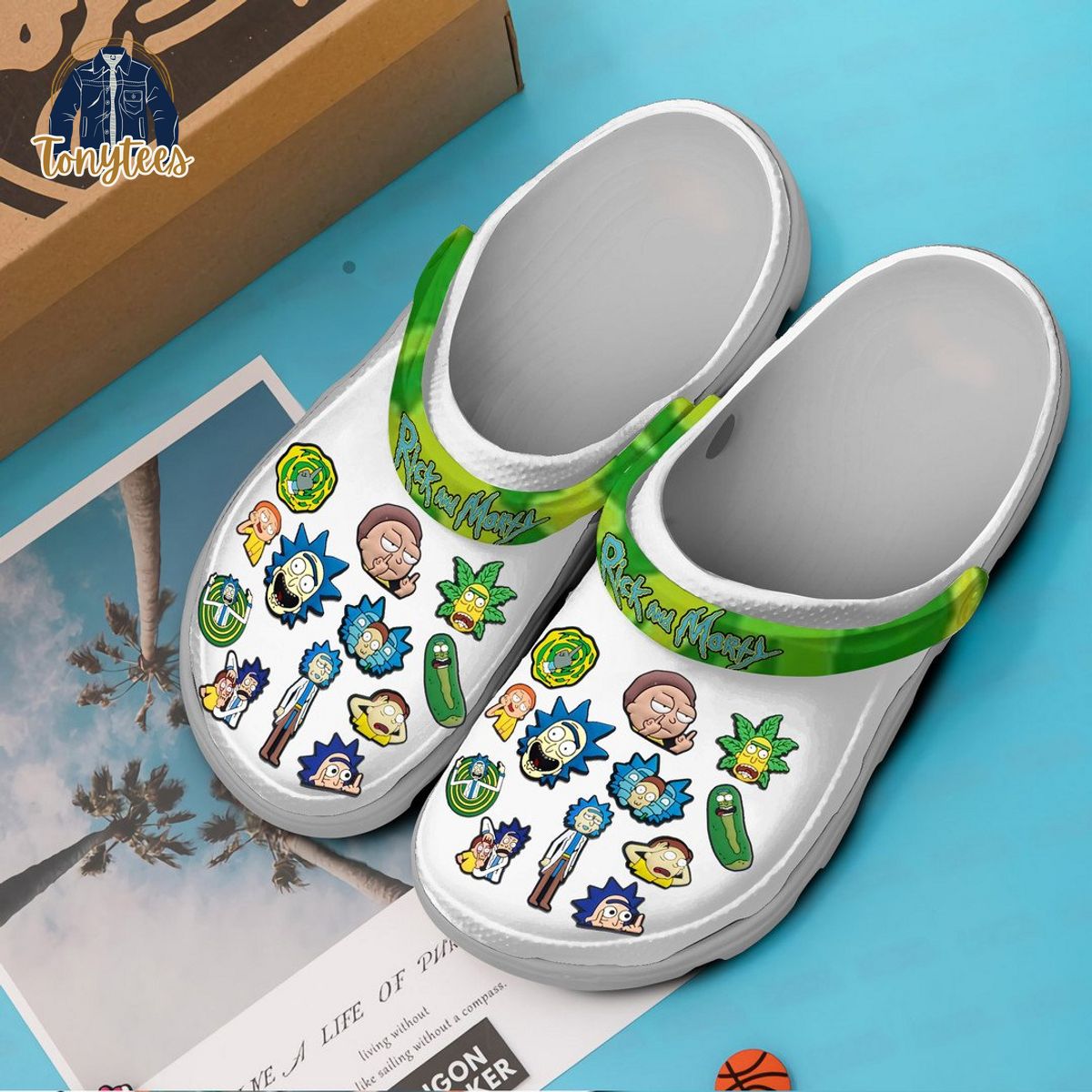 Rick and Morty stickers crocs clogs