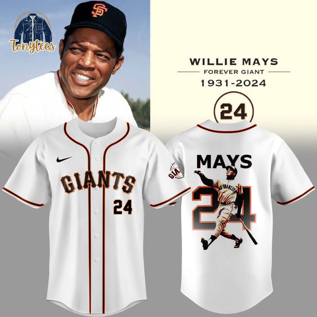 San Francisco Giants Willie Mays Forever Giant Baseball Jersey