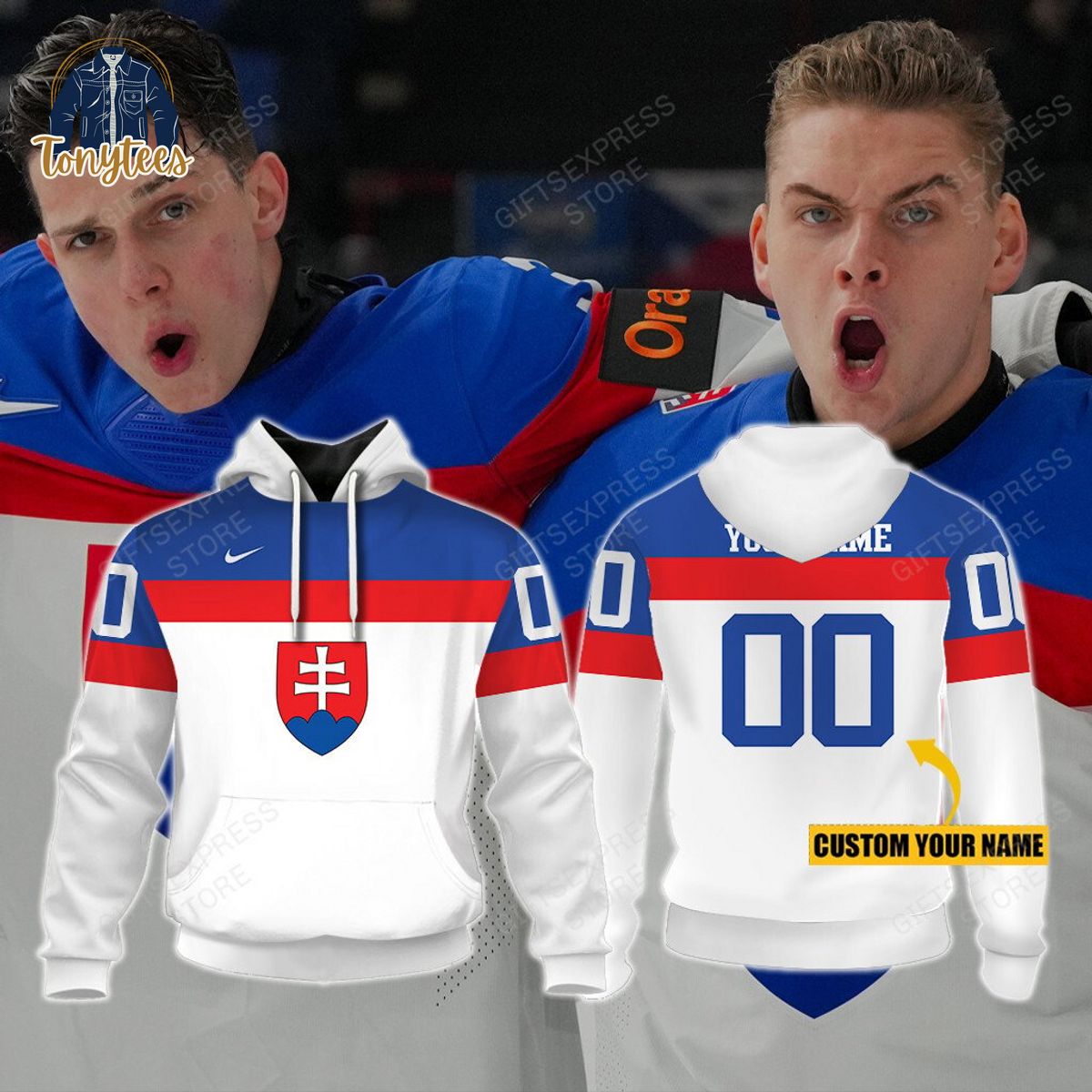 Slovakia Ice Hockey Personalized Hoodie