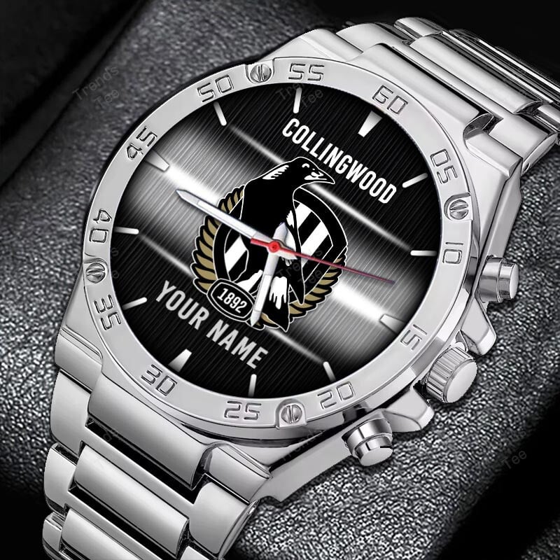 Collingwood Football Club AFL Personalized Stainless Steel Watch