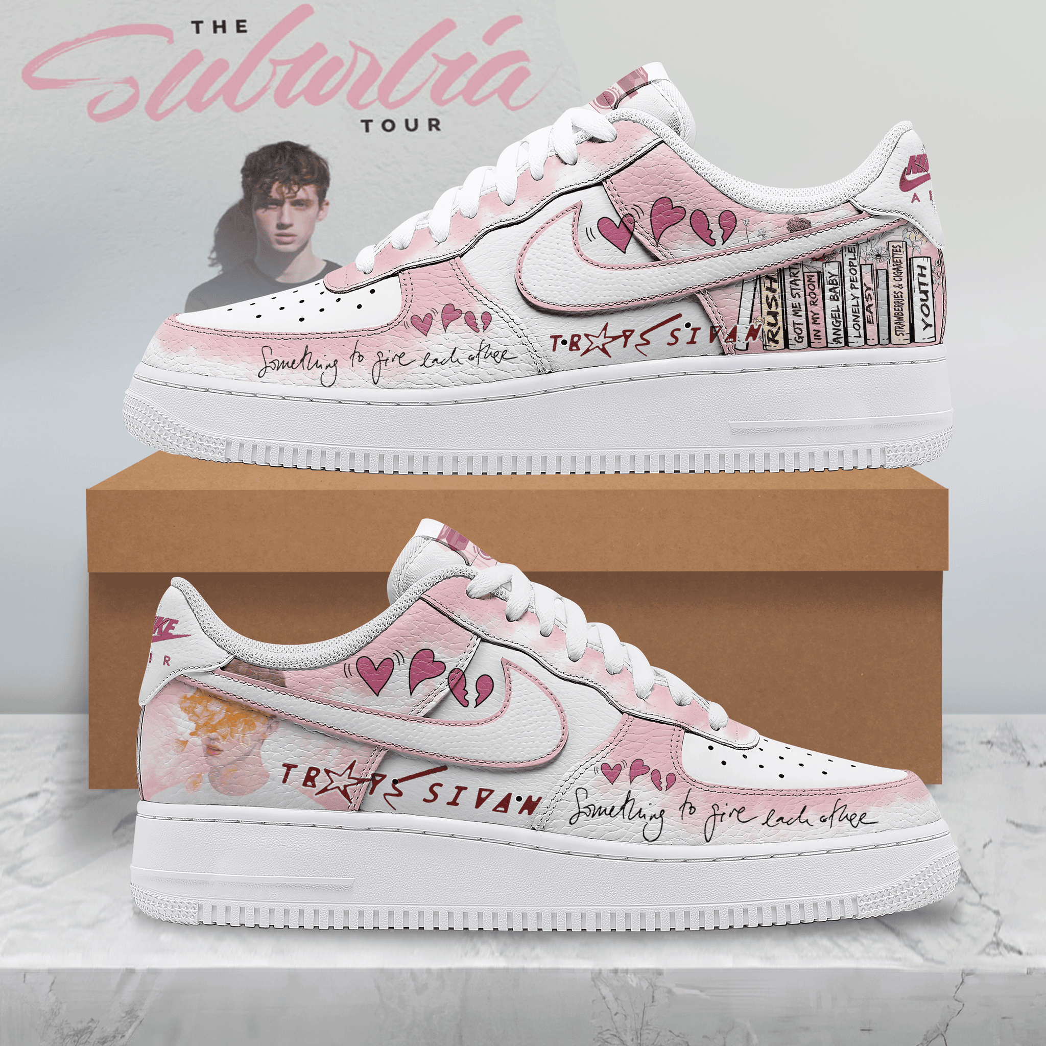 Troye Sivan the suburbia tour air force 1 sneaker