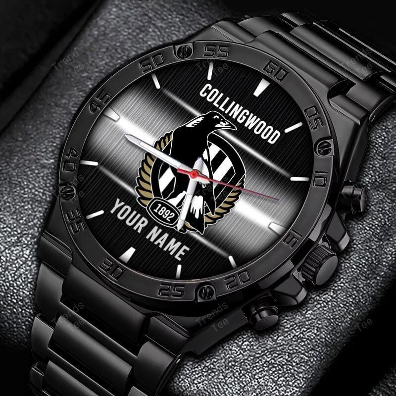 Collingwood Football Club AFL Personalized Stainless Steel Watch