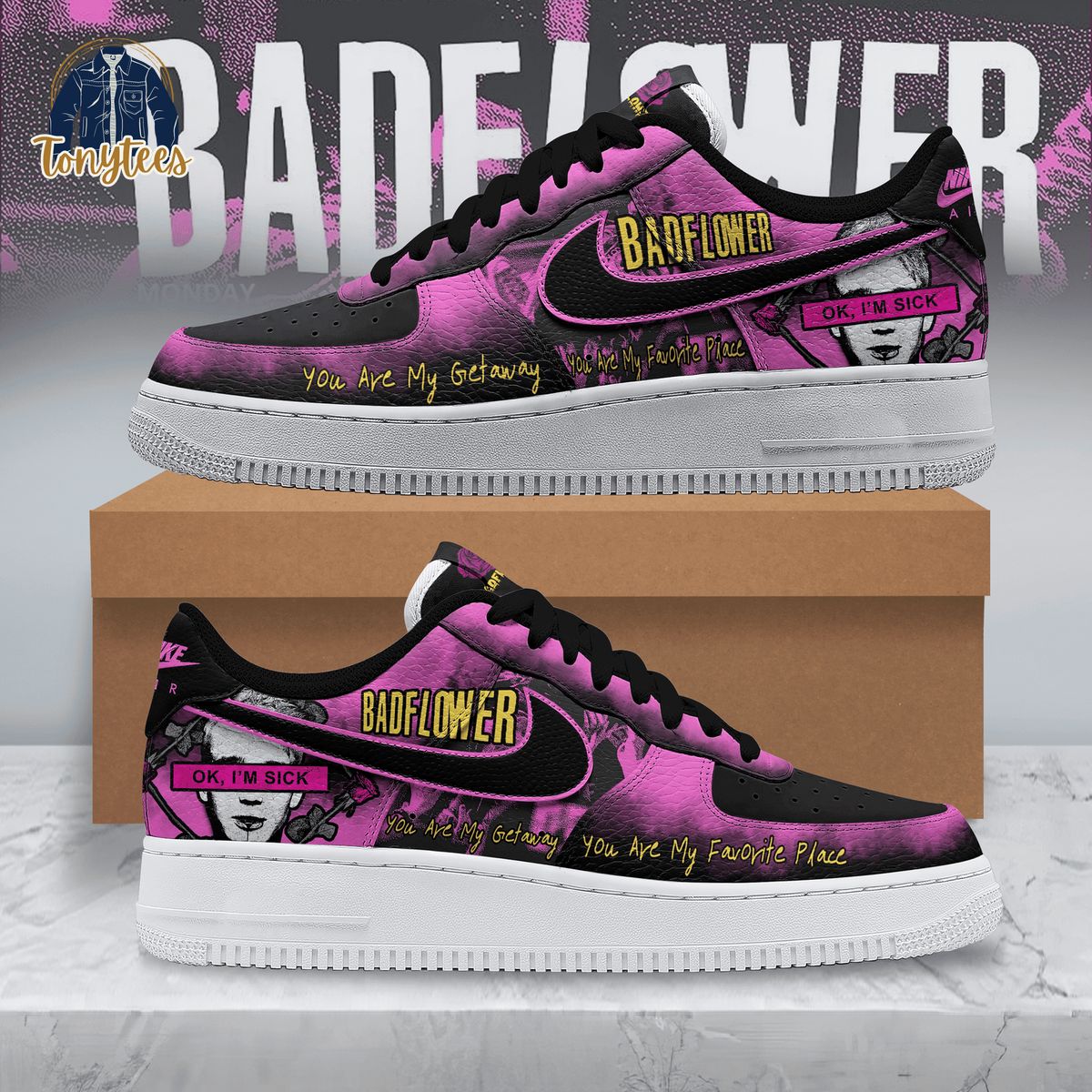 Badflower ok i’m sick album air force 1 sneaker
