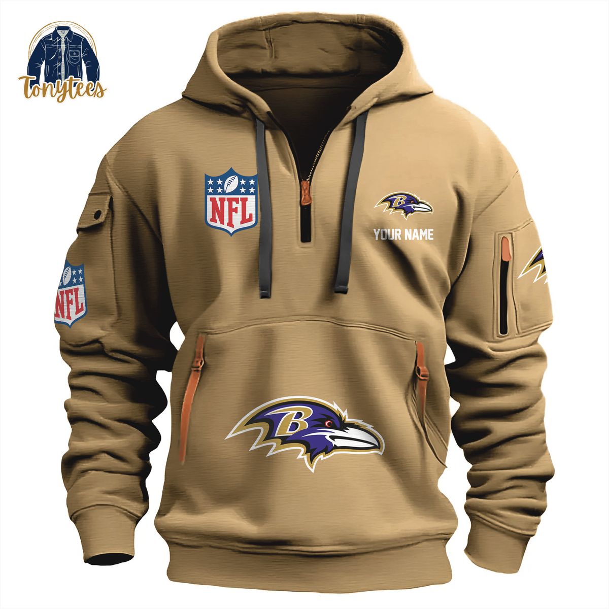 Baltimore Ravens NFL Personalized New Heavy Hoodie