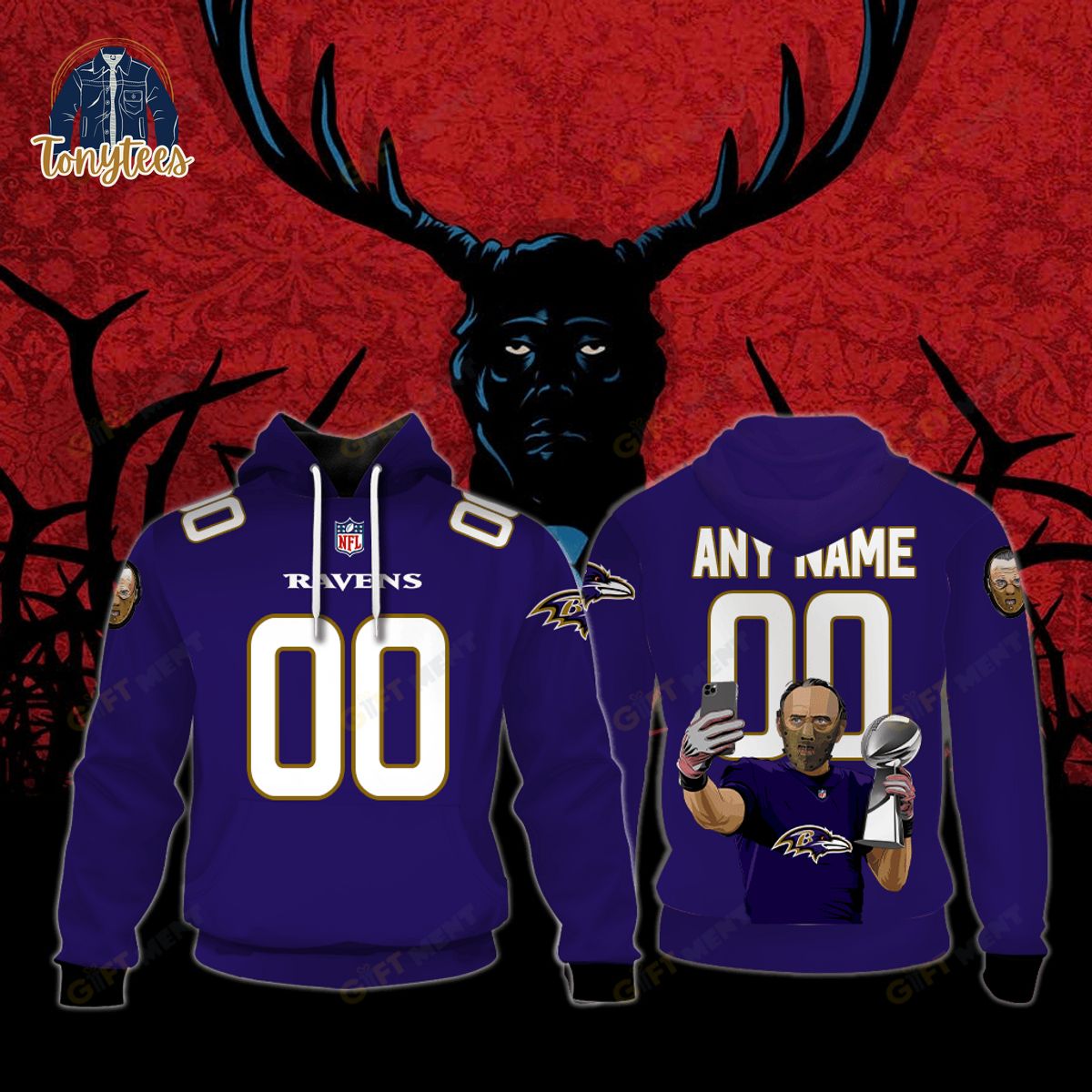 Baltimore Ravens x Hannibal Jersey Style Hoodie