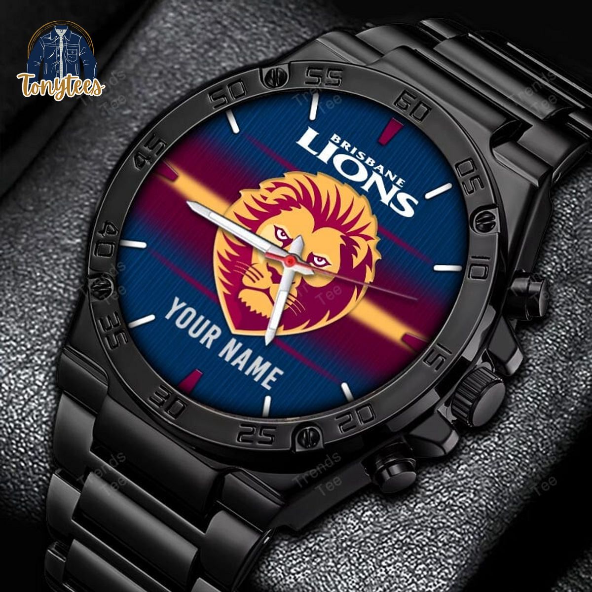 Brisbane Lions AFL Personalized Stainless Steel Watch