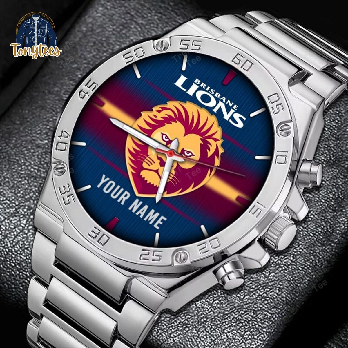 Brisbane Lions AFL Personalized Stainless Steel Watch