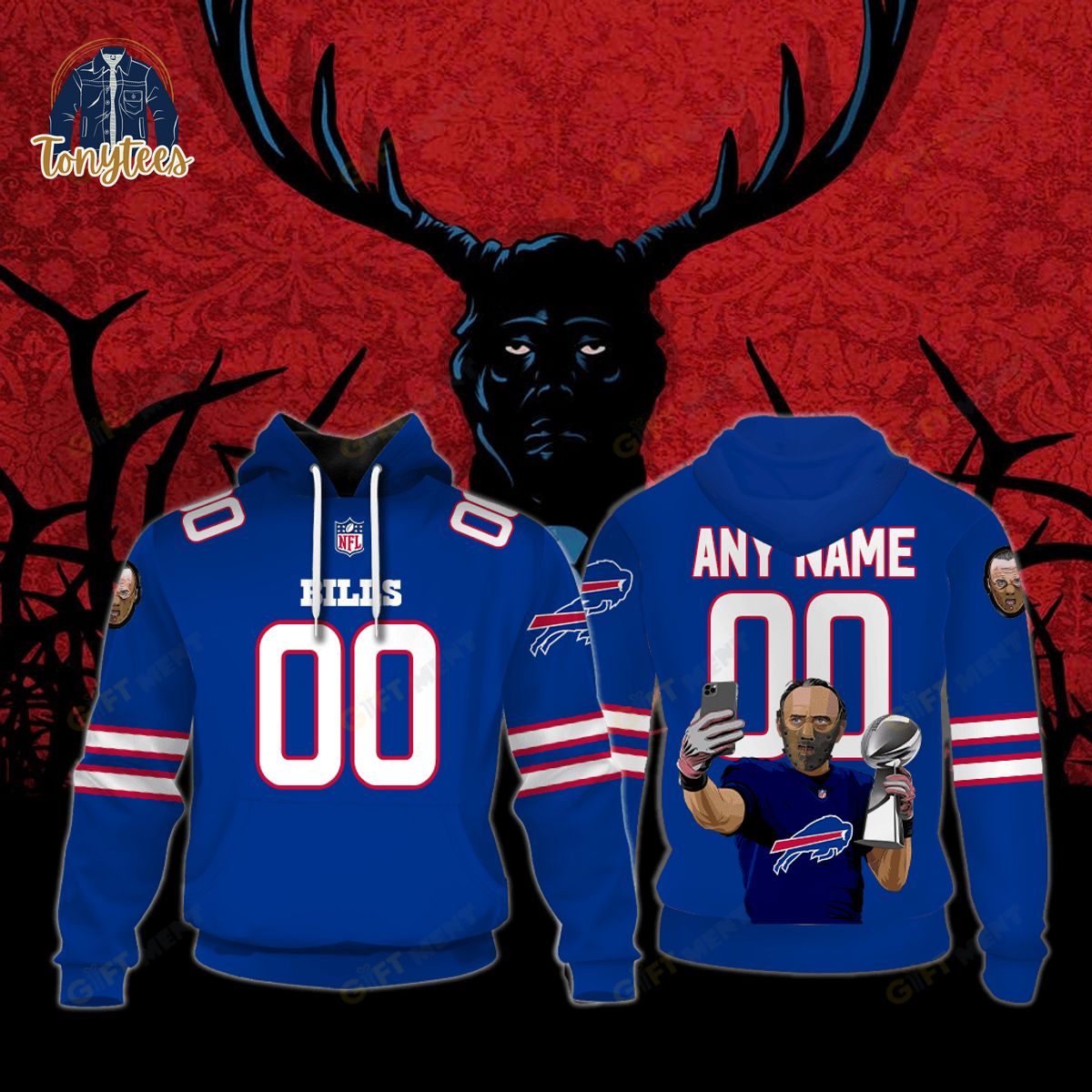 Buffalo Bills x Hannibal Jersey Style Hoodie