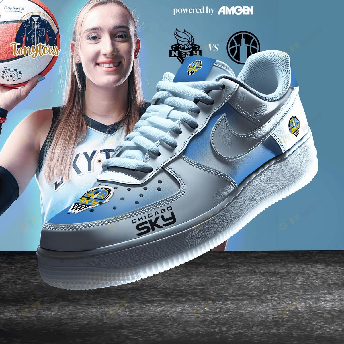 Chicago Sky WNBA Air Force 1 Sneaker