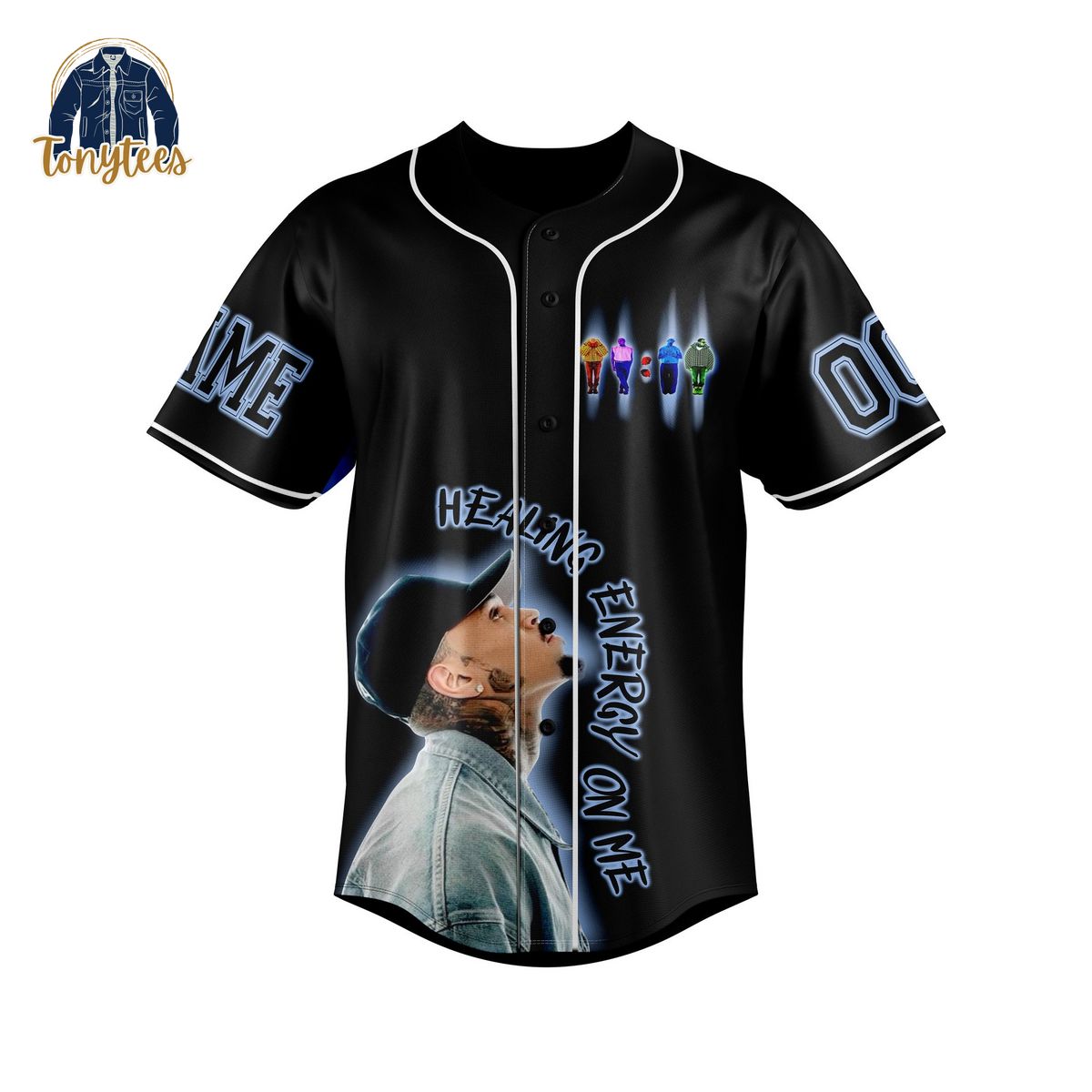 Chris Brown healing energy on me personalized baseball jersey