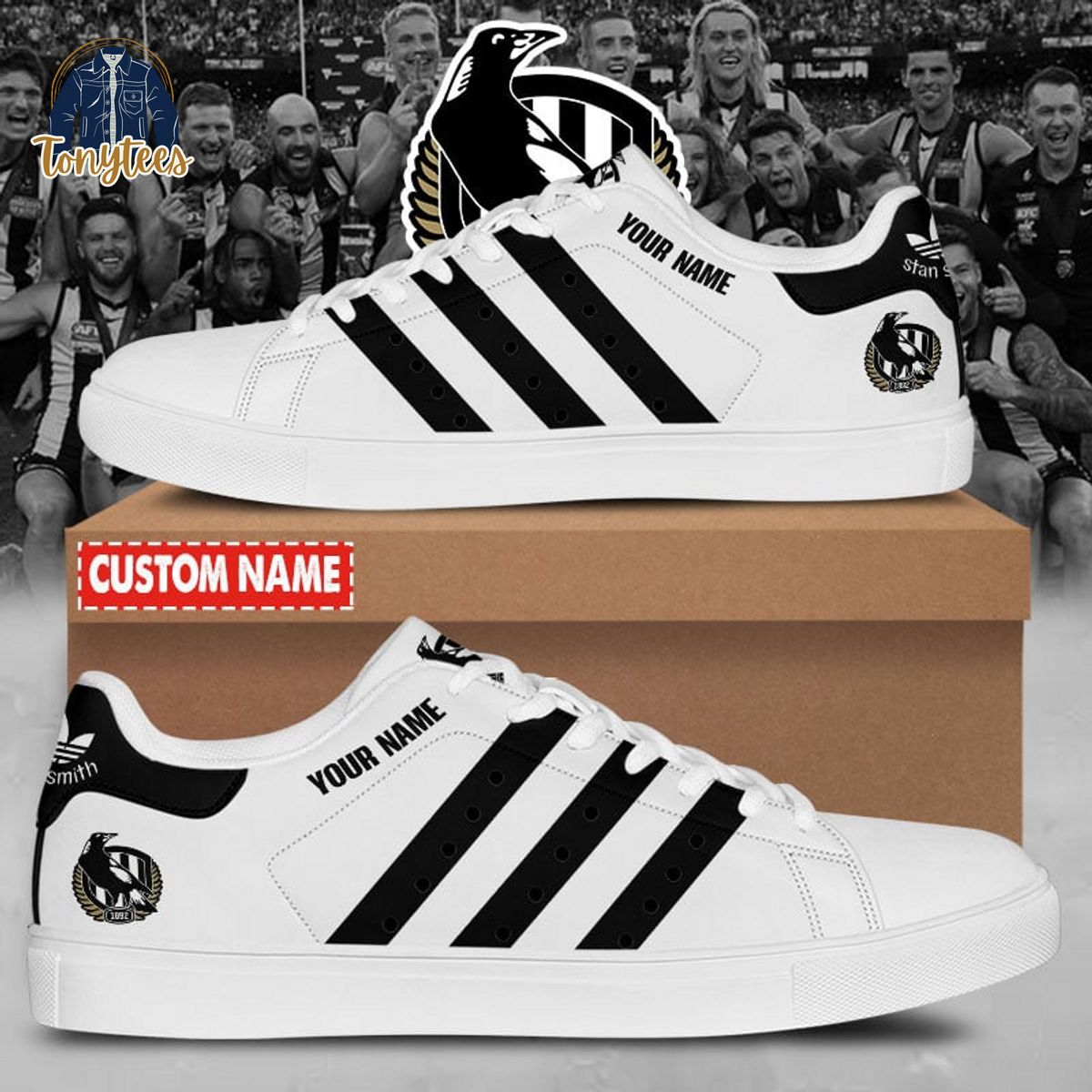Collingwood AFL Personalized Stan Smith Sneaker